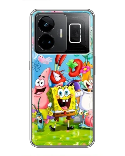 Чохол для Realme GT3 з картинкою «Губка Боб та друзі» Чохол для Realme GT3 з картинкою «Губка Боб та друзі»