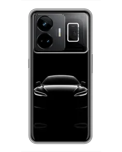 Чехол для Realme GT3 с картинкой «Силуэт Tesla Night» Чехол для Realme GT3 с картинкой «Силуэт Tesla Night»