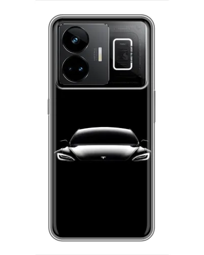 Чехол для Realme GT3 с картинкой «Фары Tesla Night»