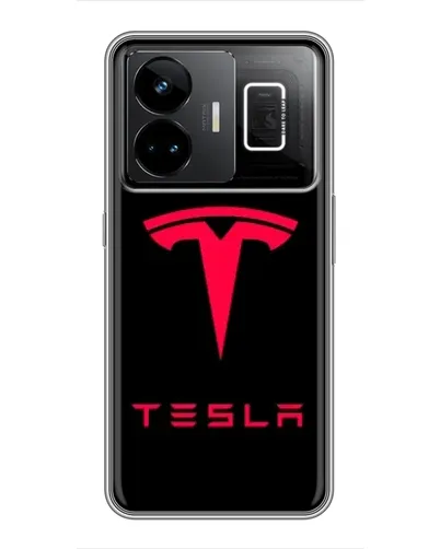 Чехол для Realme GT3 с картинкой «Tesla Red Logo»