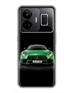 Чехол для Realme GT3 с картинкой «Mercedes — неоновый лого»