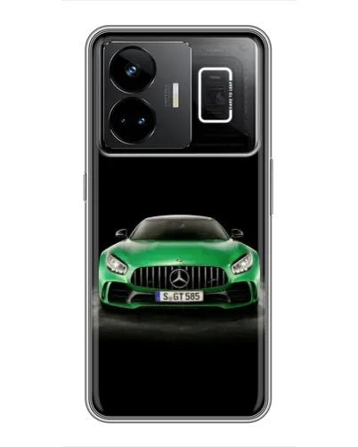 Чехол для Realme GT3 с картинкой «Mercedes — неоновый лого»