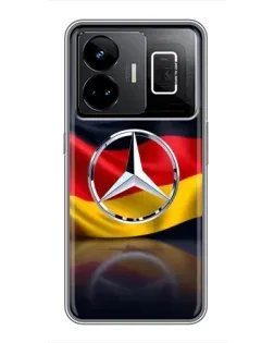 Чехол для Realme GT3 с картинкой «Mercedes — флаг Германии»