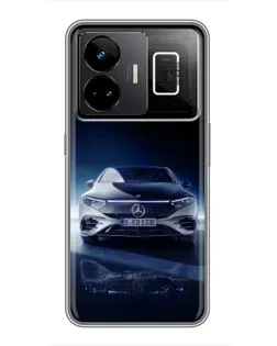 Чехол для Realme GT3 с картинкой «Ночной Mercedes EQ»