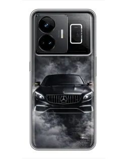 Чехол для Realme GT3 с картинкой «Mercedes в дыму»