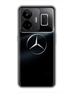 Чехол для Realme GT3 с картинкой «Mercedes на металле»