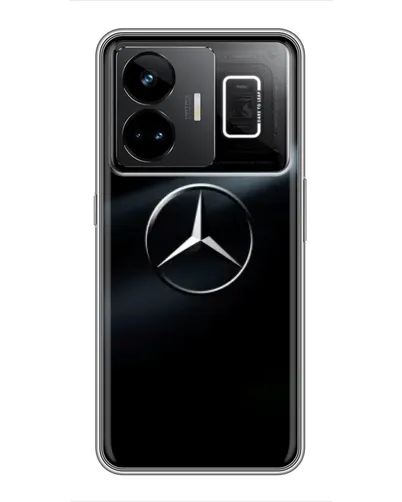 Чехол для Realme GT3 с картинкой «Mercedes на металле»