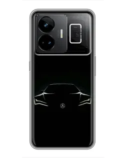 Чехол для Realme GT3 с картинкой «Mercedes — силуэт авто»