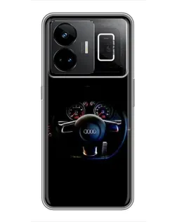 Чехол для Realme GT3 с картинкой «Салон Audi — руль» Чехол для Realme GT3 с картинкой «Салон Audi — руль»