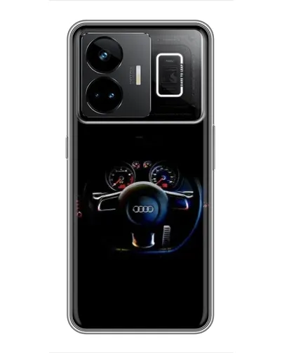 Чехол для Realme GT3 с картинкой «Салон Audi — руль»