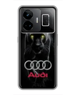 Чехол для Realme GT3 с картинкой «Пантера и Audi»