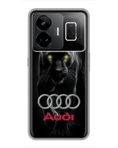 Чехол для Realme GT3 с картинкой «Пантера и Audi»