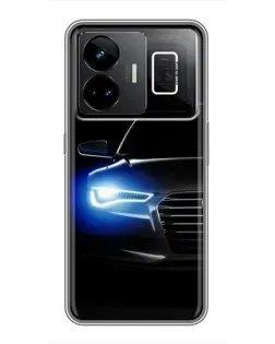 Чехол для Realme GT3 с картинкой «Неоновый взгляд Audi»