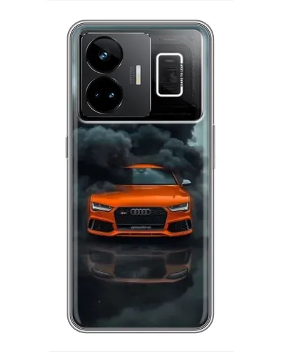 Чехол для Realme GT3 с картинкой «Audi в облаках дыма»
