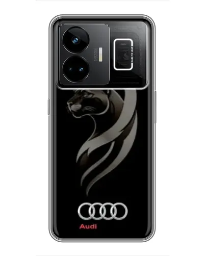 Чехол для Realme GT3 с картинкой «Графика — пантера и Audi»