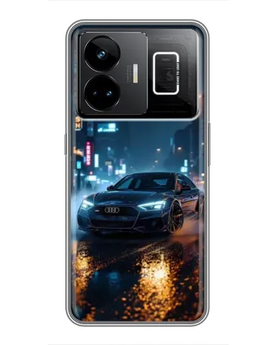 Чехол для Realme GT3 с картинкой «Ночной город и Audi»