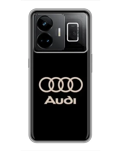 Чехол для Realme GT3 с картинкой «Audi — золотой логотип»
