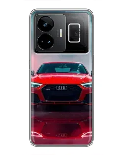 Чехол для Realme GT3 с картинкой «Audi RS — красный стиль»