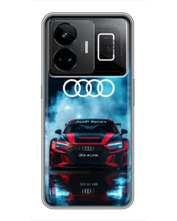 Чехол для Realme GT3 с картинкой «Audi Sport — неон»