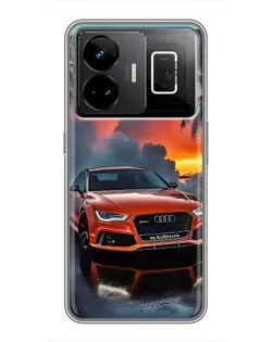 Чехол для Realme GT3 с картинкой «Audi — закат»
