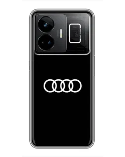 Чехол для Realme GT3 с картинкой «Audi White Logo»