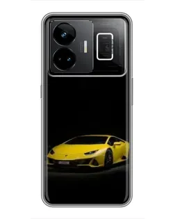 Чохол для Realme GT3 з картинкою «Lamborghini жовтий акцент»
