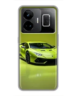 Чохол для Realme GT3 з картинкою «Салатовий Lamborghini Huracan»