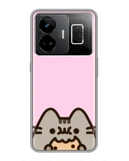 Чехол для Realme GT3 с картинкой «Pusheen и печенье» Чехол для Realme GT3 с картинкой «Pusheen и печенье»