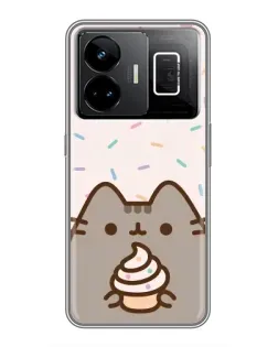 Чехол для Realme GT3 с картинкой «Пушин с кексом» Чехол для Realme GT3 с картинкой «Пушин с кексом»