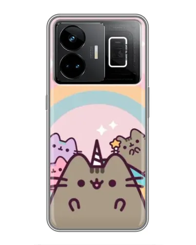 Чехол для Realme GT3 с картинкой «Единорог Pusheen»