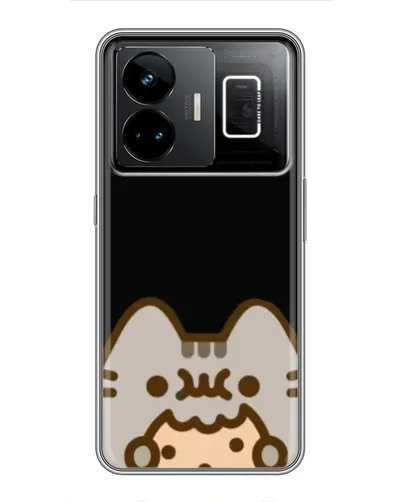 Чехол для Realme GT3 с картинкой «Пушин на черном»