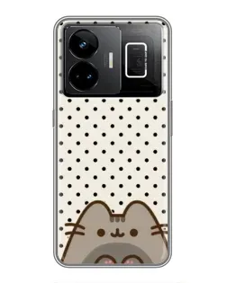 Чехол для Realme GT3 с картинкой «Пушин в горошек»