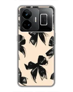 Чохол для Realme GT3 з картинкою «Патерн чорні банти»
