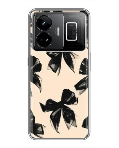 Чохол для Realme GT3 з картинкою «Патерн чорні банти»