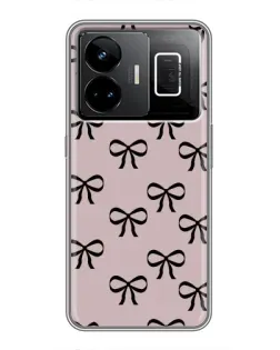Чехол для Realme GT3 с картинкой «Черные бантики»
