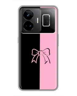Чехол для Realme GT3 с картинкой «Половинки банта»