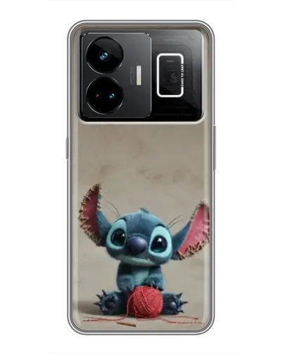 Чехол для Realme GT3 с картинкой «Стич на коричневом фоне»