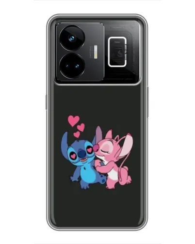 Чехол для Realme GT3 с картинкой «Анжел целует Стича»
