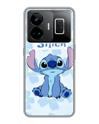 Чехол для Realme GT3 с картинкой «Stitch среди цветов»