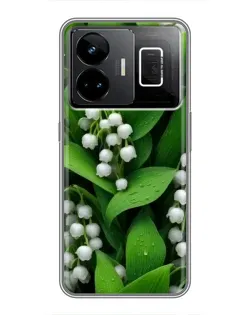 Чехол для Realme GT3 с картинкой «Ландыши в зелени»