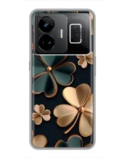 Чехол для Realme GT3 с картинкой «Клевер в золоте»