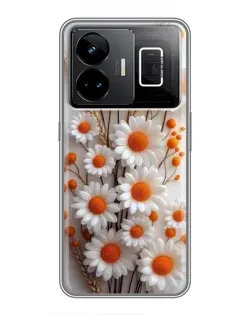 Чехол для Realme GT3 с картинкой «Белые сухоцветы»