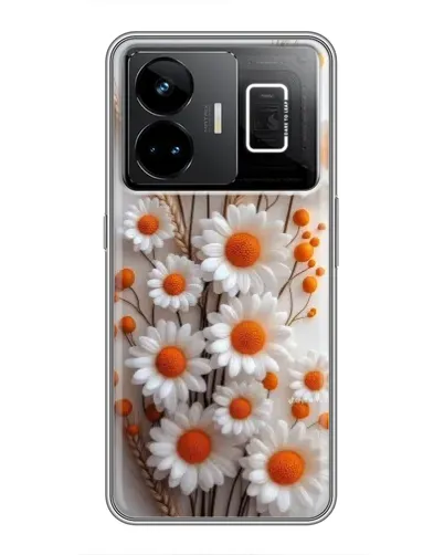 Чехол для Realme GT3 с картинкой «Белые сухоцветы»