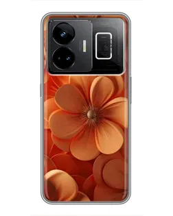 Чехол для Realme GT3 с картинкой «Оранжевый макро цветок»