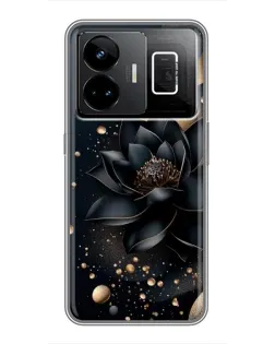 Чехол для Realme GT3 с картинкой «Черный лотос»