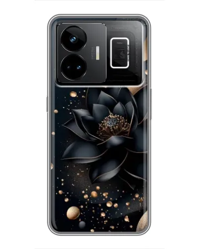 Чехол для Realme GT3 с картинкой «Черный лотос»
