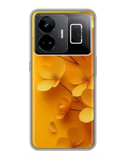 Чехол для Realme GT3 с картинкой «Золотые лепестки»