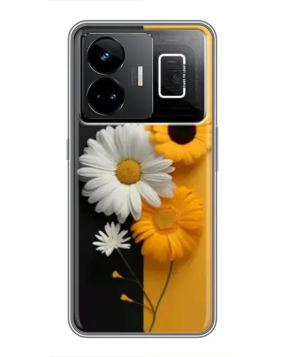 Чехол для Realme GT3 с картинкой «Подсолнух и ромашка»