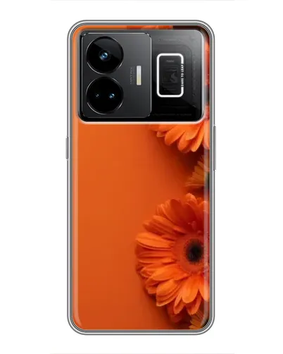 Чехол для Realme GT3 с картинкой «Оранжевые герберы»