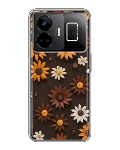 Чехол для Realme GT3 с картинкой «Узор из маленьких подсолнухов»